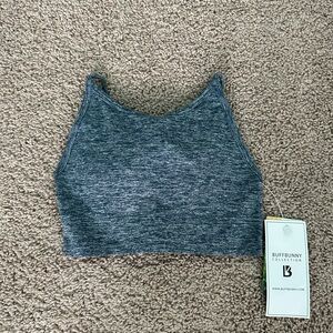 BuffBunny Heathered Gray Sports Top